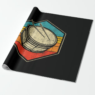 Retro Vintag Snare Drum - Marching Band Drumline Geschenkpapier
