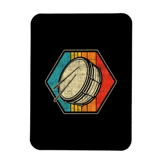 Retro Vintag Snare Drum - Marching Band Drumline Magnet (Vertikal)