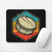 Retro Vintag Snare Drum - Marching Band Drumline Mousepad (Mit Mouse)