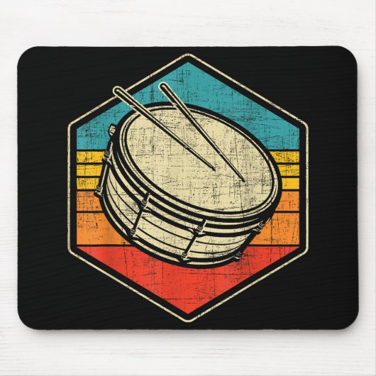Retro Vintag Snare Drum - Marching Band Drumline Mousepad (Vorne)