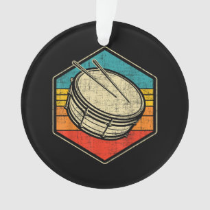 Retro Vintag Snare Drum - Marching Band Drumline Ornament