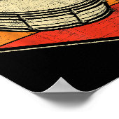 Retro Vintag Snare Drum - Marching Band Drumline Poster (Ecke)