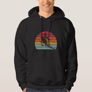 Retro Vintag Snow 80er Ski Sunset Hoodie