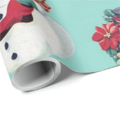 Retro Vintag Snowman Weihnachten Geschenkpapier (Rolleneckpunkt)