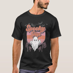 Retro Vintag Spooky Gigi Ghost Skeleton Halloween T-Shirt