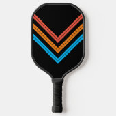 Retro Vintag Strip Personalisierter Name Pickleball Schläger (Rückseite)