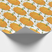 Retro Vintag Style Herbst Pumpkin Geschenkpapier (Ecke)