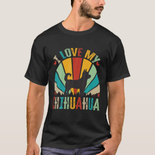 Retro Vintag Style - I Liebe My Chihuahua Dog - Mo T-Shirt