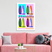 Retro Vintag Style Pop Art SurfBoards #Beachlife Leinwanddruck (Insitu (Wohnzimmer))