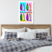Retro Vintag Style Pop Art SurfBoards #Beachlife Leinwanddruck (Insitu (Schlafzimmer))