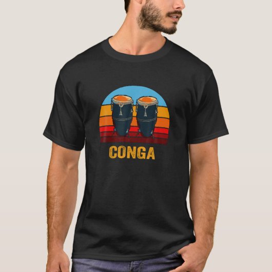 Retro Vintag Style Sunset Conga T-Shirt (Vorderseite)
