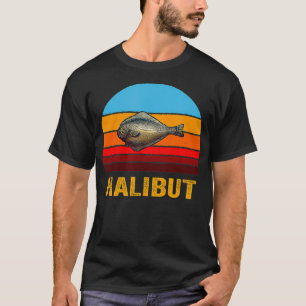 Retro Vintag Style Sunset Halibut T-Shirt