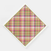 Retro Vintag Summer Kariert Tartan Squares Muster Serviette (Ecke)