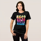 Retro Vintag Summer Reading Tri-Blend Shirt (Vorderseite voll)