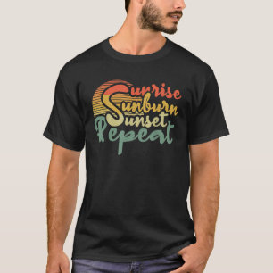 Retro Vintag Sun Beach 2022 Ocean Tropical Hallo T-Shirt
