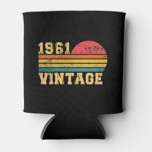 Retro Vintag Sunset 1961 Geburtstag Dosenkühler (Vorderseite)