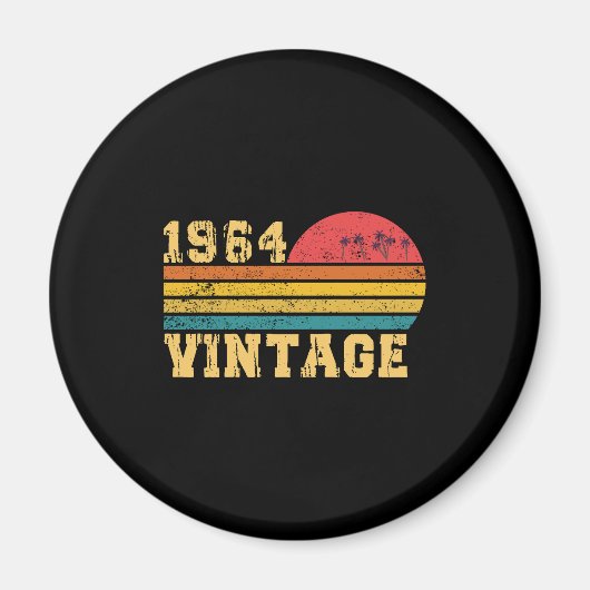 Retro Vintag Sunset 1964 Geburtstag Magnet (Vorne)