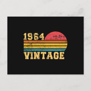 Retro Vintag Sunset 1964 Geburtstag Postkarte