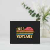 Retro Vintag Sunset 1966 Geburtstag Postkarte (Stehend Vorderseite)