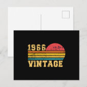 Retro Vintag Sunset 1966 Geburtstag Postkarte (Vorne/Hinten)