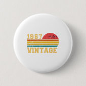 Retro Vintag Sunset 1967 Geburtstag Button (Vorderseite)