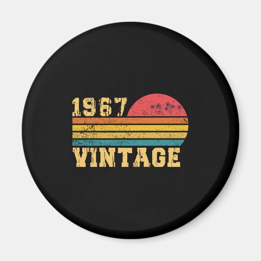 Retro Vintag Sunset 1967 Geburtstag Magnet (Vorne)