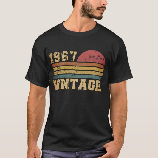 Retro Vintag Sunset 1967 Geburtstag T-Shirt (Vorderseite)