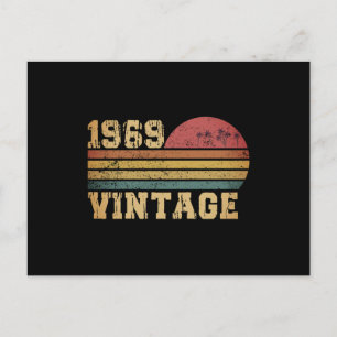 Retro Vintag Sunset 1969 Geburtstag Postkarte