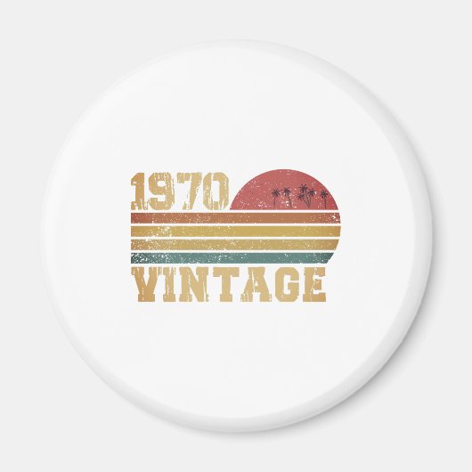 Retro Vintag Sunset 1970 Geburtstag Magnet (Vorne)