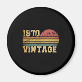 Retro Vintag Sunset 1970 Geburtstag Magnet (Vorne)