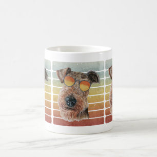 Retro Vintag Sunset Airedale Terrier Mama Vater Kaffeetasse