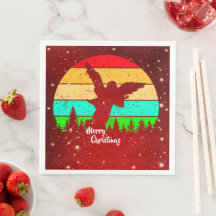 Retro Vintag Sunset Angel Frohe Weihnachten