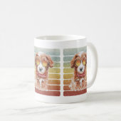 Retro Vintag Sunset Cavoodle Mama Vater Kaffeetasse (VorderseiteRechts)
