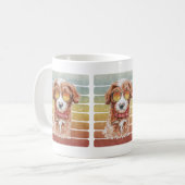 Retro Vintag Sunset Cavoodle Mama Vater Kaffeetasse (Vorderseite Links)