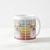 Retro Vintag Sunset Chihuahua Mama Vater Kaffeetasse (VorderseiteRechts)
