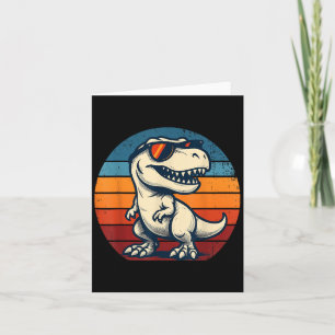 Retro Vintag Sunset Dinosaur T-rex Liebhaber Funny Karte