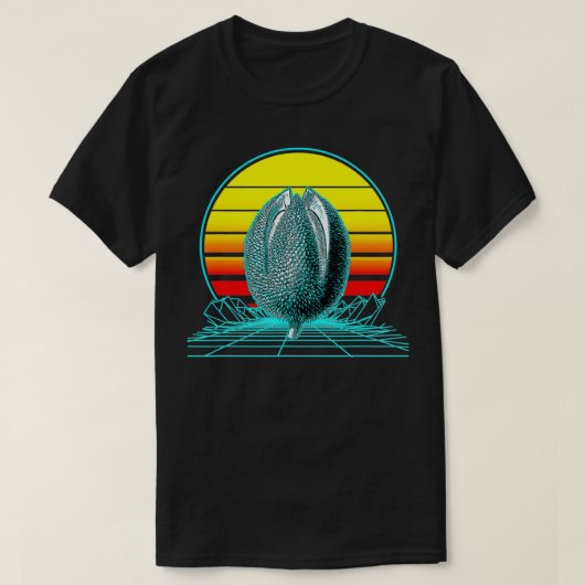 Retro Vintag Sunset Durian T-Shirt (Design vorne)