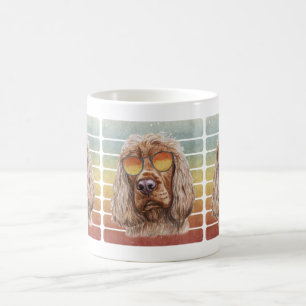 Retro Vintag Sunset English Cocker Mama Vater Kaffeetasse