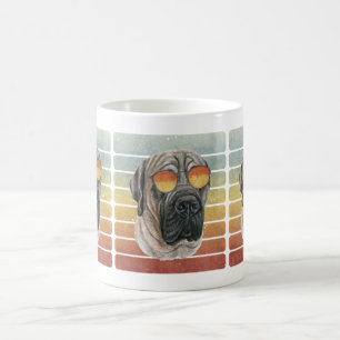 Retro Vintag Sunset English Mastiff Mama Vater Kaffeetasse