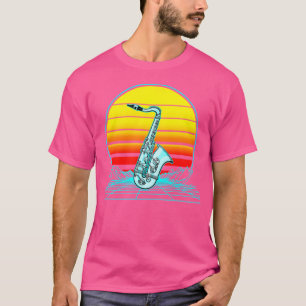 Retro Vintag Sunset Jazz Saxophon T-Shirt