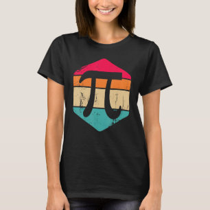 Retro Vintag Sunset Pi Symbol März 14. 3 14 Pi T-Shirt