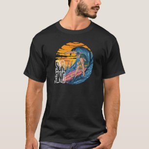 Retro Vintag Sunset Santa Cruz San Diego T-Shirt