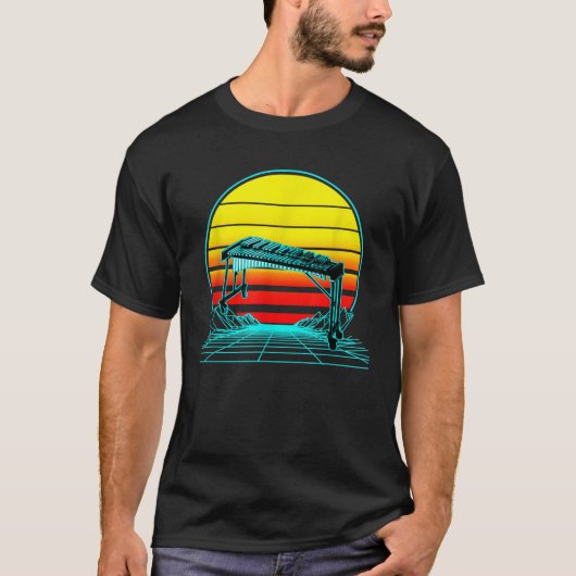 Retro Vintag Sunset Xylophone T-Shirt (Vorderseite)