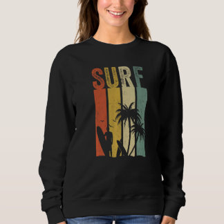 Retro Vintag Surf Surfbretter Wave Surfer Sweatshirt