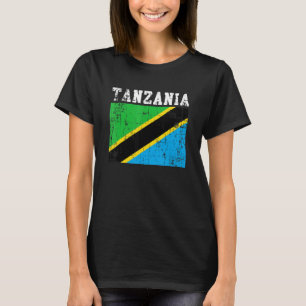 Retro Vintag Tansania Flag Tansania Roots T-Shirt