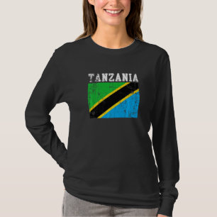 Retro Vintag Tansania Flag Tansania Roots T-Shirt