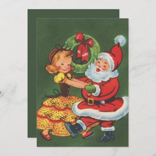 Retro Vintag tanzen Weihnachten (Vorne/Hinten)