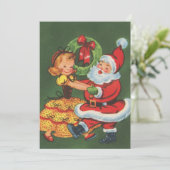 Retro Vintag tanzen Weihnachten (Stehend Vorderseite)