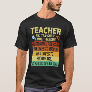 Retro Vintag Teacher Definition Lehre Lover Te T-Shirt