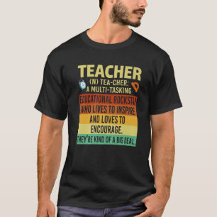 Retro Vintag Teacher Definition Lehre Lover Te T-Shirt